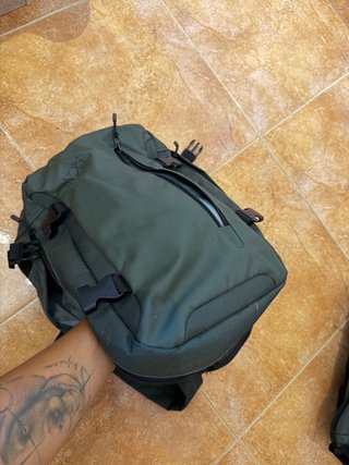 Mochila verde estilo cabina
