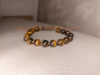 Bracciale Occhio di Tigre Marrone con Nodini
