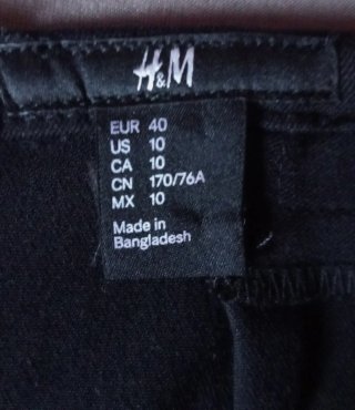 Falda lápiz negra H&M