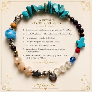 Pulsera piedras semipreciosas turquesa y azul