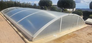 Cubierta para piscina aluminio y policarbonato