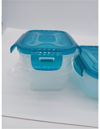 Amazon Basics Contenedores herméticos sellados con Tapa de plástico sin BPE - apilables y Aptos para frigorífico/congelador - para