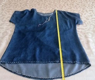 Blusa donna in denim