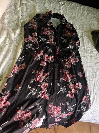 Vestido largo estampado floral