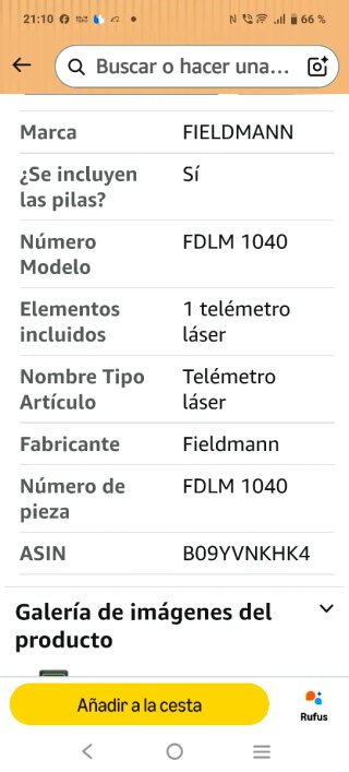 Telémetro láser FIELDMANN 0,2-40m