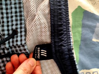 Bañador Desigual Cuadros Azul Talla M