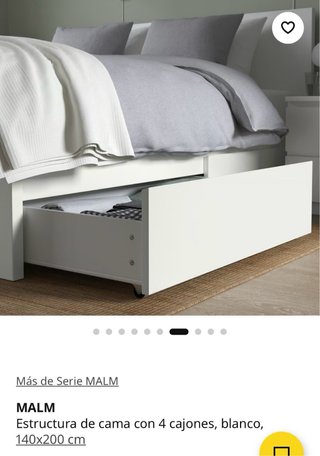 Conjunto 4 cajones MALM ikea