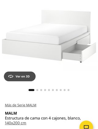 Conjunto 4 cajones MALM ikea