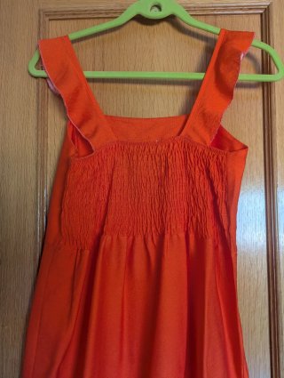 Vestido naranja estampado New Collection