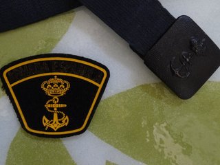 Cinto y parche Transición años 80. ARMADA ESPAÑOLA