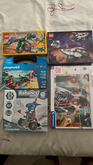 Lote Juguetes Lego, Playmobil, Clementoni