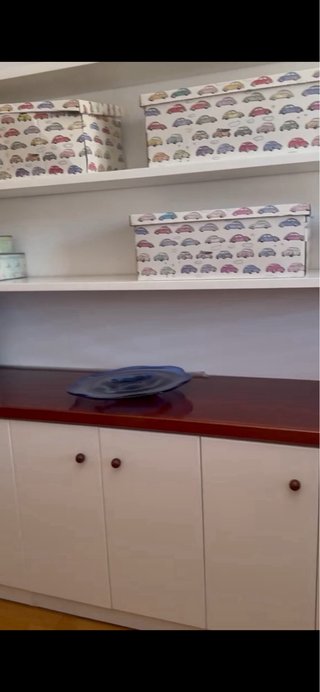 Mueble despacho/escritorio madera y blanco
