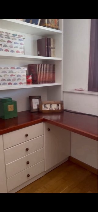 Mueble despacho/escritorio madera y blanco