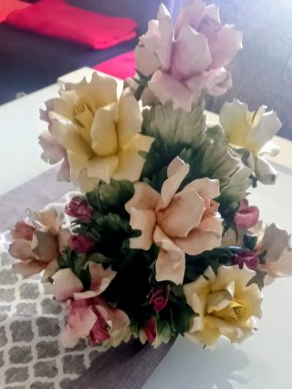 Vaso Fiori Capodimonte Porcellana