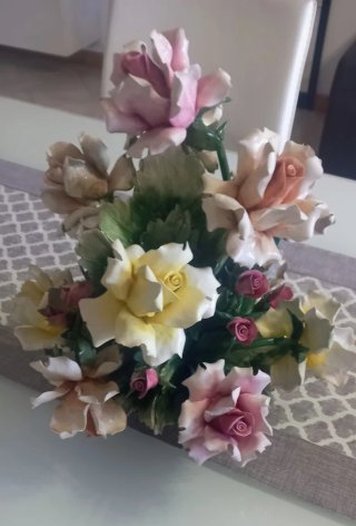 Vaso Fiori Capodimonte Porcellana