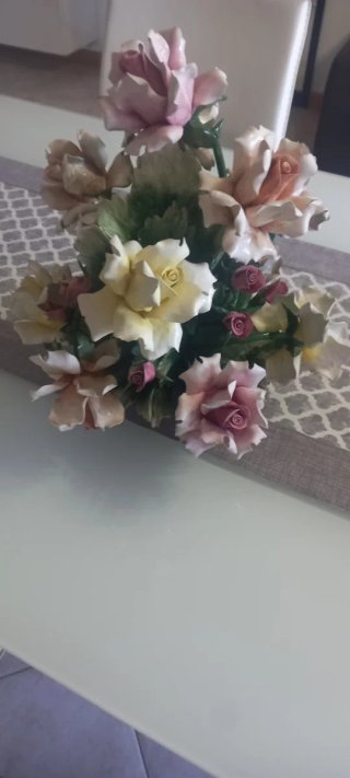 Vaso Fiori Capodimonte Porcellana
