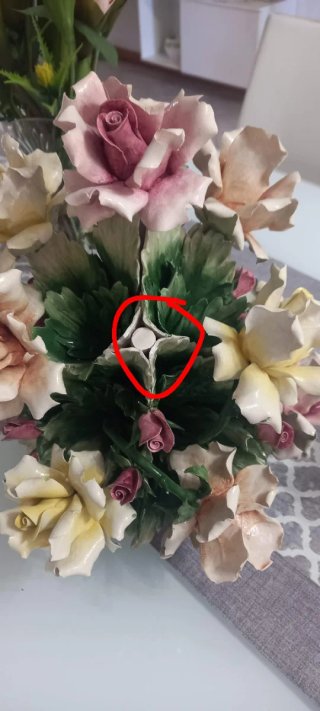 Vaso Fiori Capodimonte Porcellana