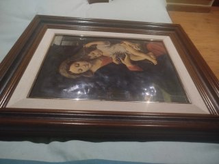 Cuadro Virgen de las uvas esmalte