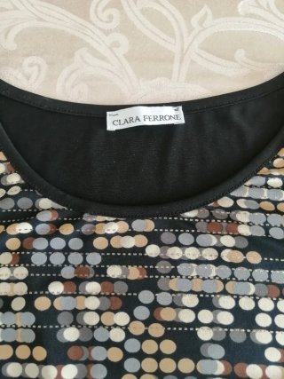 Blusa Clara Ferrone fantasia pois