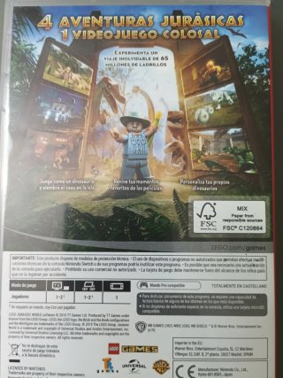 Lote 2 juegos Lego Jurassic World y Marvel Switch
