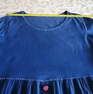 Abito donna blu con bottoni