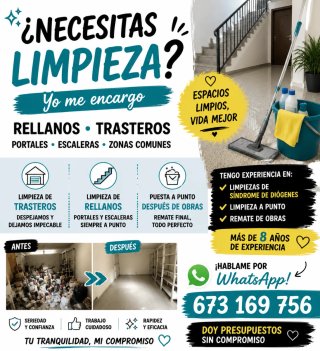 Se ofrece servicios de limpieza