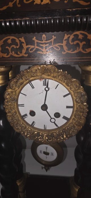 Orologio francese antico metà '800 da tavolo n7