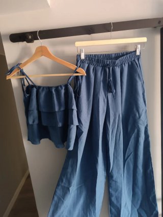 Conjunto Top y Pantalón Ancho Talla M