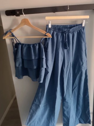 Conjunto Top y Pantalón Ancho Talla M