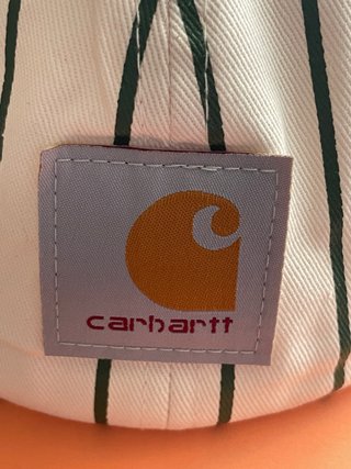 Gorra Carhartt WIP Blanca Rayas Verdes
