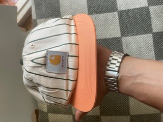 Gorra Carhartt WIP Blanca Rayas Verdes
