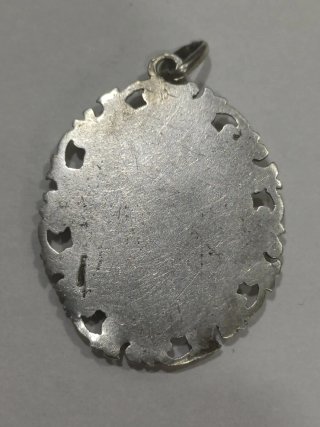 Antigua medalla plata Virgen del Castillo  Lebrija