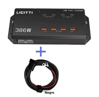 Cargador Rápido USB 386W Licitti 12V/24V