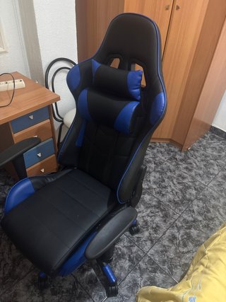Silla Gamer Negra y Azul
