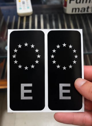 2 Pegatinas E España Estrellas UE