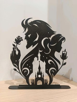 Decoración Bella y Bestia Disney Metal