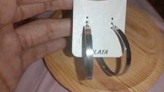 Pendientes Aro Plateados