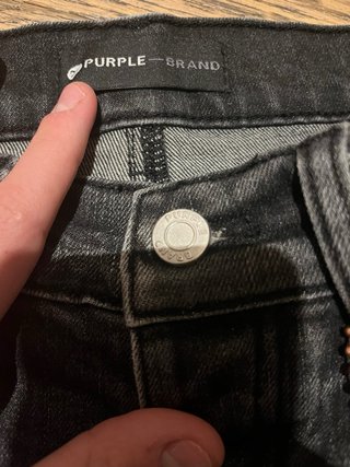 purple jeans grey