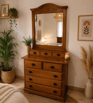 Dormitorio de matrimonio madera maciza