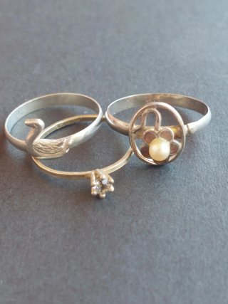 Lote 3 Anillos Plata 925