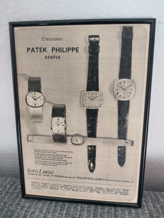 Pubblicità originale di orologi con cornice inclusa