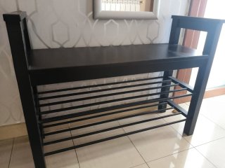 Mueble zapatero negro