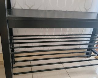 Mueble zapatero negro