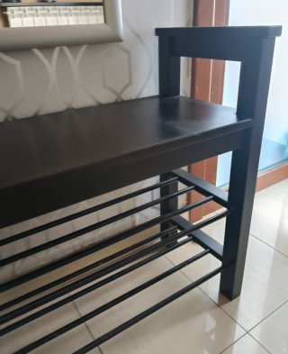 Mueble zapatero negro