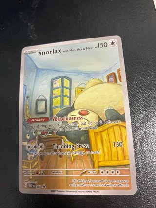 Carta Pokémon Snorlax con Munchlax & Mew 085/085