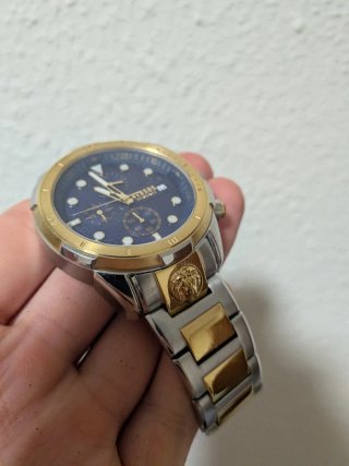 Reloj Vs Versace Cronógrafo Azul/Dorado