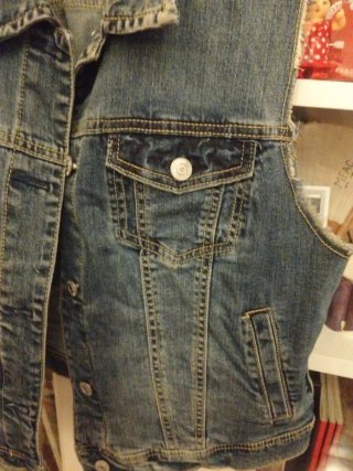 Chaleco vaquero Mango azul