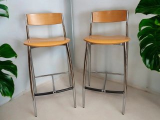 Taburetes altos madera y metal