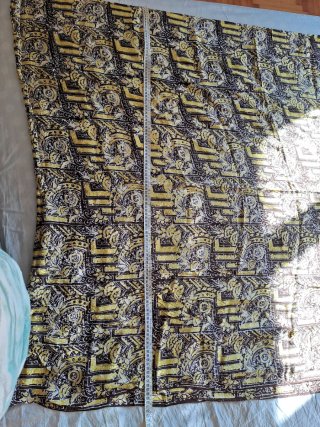 Tessuto Batik Marrone Giallo