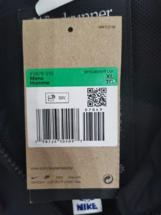 Giacca Nike Windrunner Nera Taglia XL